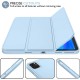 iPad Pro 11 Inch Case 2022(4th Gen)/ 2021(3rd Gen) with Pencil Holder [Support iPad 2nd Pencil Charging/Pair],Trifold Stand Smart Case with Soft TPU Back,Auto Wake/Sleep(Sky Blue)